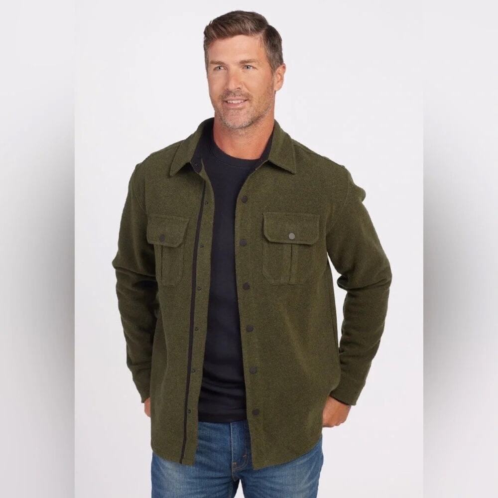 WoolX Wilder Shirt Jac Men's Large Green Button Down Breathable